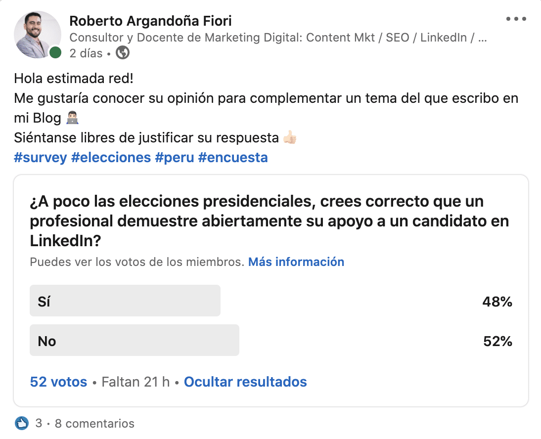 Roberto-Argandoña-Encuesta-Linkedin-política