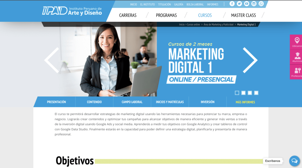 Marketing Digital en IPAD Lima Perú